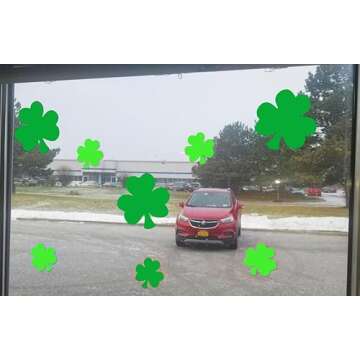 31 Pcs Assorted Green Shamrock Small Creative Cut-Outs 3in Construction Paper for St. Patrick’s Day Decorations Holiday Décor Kids’ Irish School Craft Projects St. Patty’s Day Made in The USA