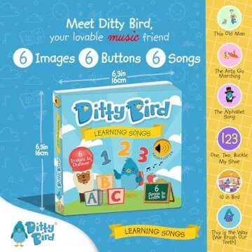 Ditty Bird Musical Books for Toddlers | Fun Children's Nursery Rhyme Book | The Alphabet Book with S...
