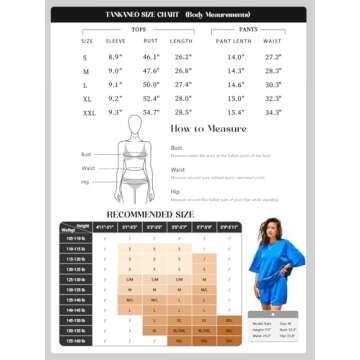 Tankaneo Womens Pajama Sets 3/4 Sleeve Oversized Tops and Elastic Waist Shorts Lounge Sets Loungewear