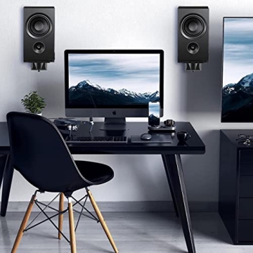 Suptek Speaker Wall Mounts - Dual Speaker Stands Black