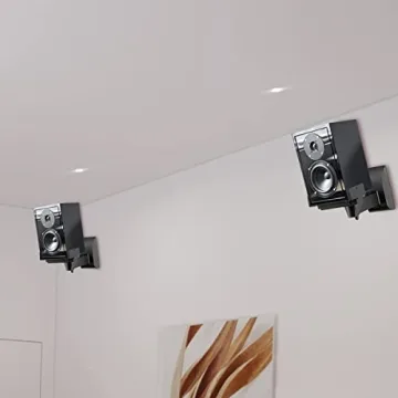 Suptek Speaker Wall Mounts - Dual Speaker Stands Black