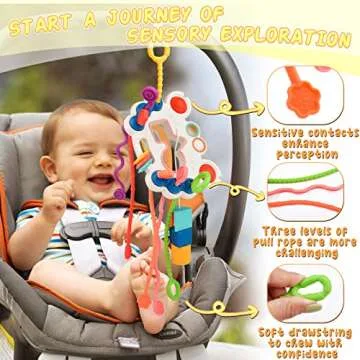 Yrissmiss Montessori Sensory Toys for 1+ Year Old Girls Boys for Toddlers 1-3 Autistic Children,Pull String Baby Toys 6 to 12 Months For Age 1-2｜Infant Toys Gifts for 1+ Year Old Girls
