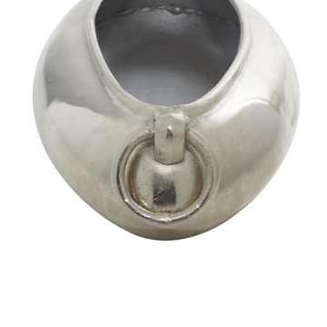Deco 79 Aluminum Metal Decorative Decorative Bowl Decorative Container with Ring Handles, Decorative Keepsake Box 24" x 9" x 4", Silver