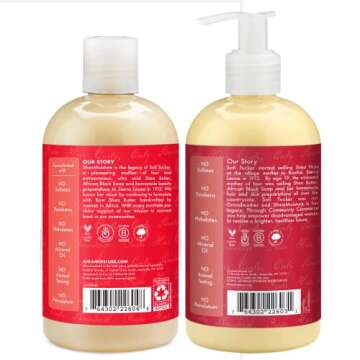 Shea Moisture Curly Hair Shampoo and Conditioner Set for Women with Red Palm Oil & Cocoa Butter - Su...
