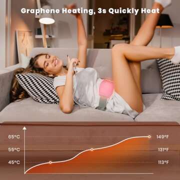 FTOYIN Wireless Heating Pad for Menstrual Cramp Relief and Back Pain
