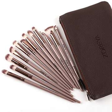 Z'OREYA 12Pcs Eye Makeup Brush Set for Flawless Looks