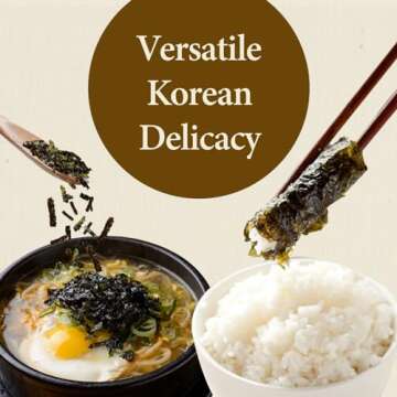 Wang Korean Roasted Seaweed Snack, Keto-friendly, Vegan, Gluten-Free, Healthy Snack 0.14 Ounce, Pack of 24