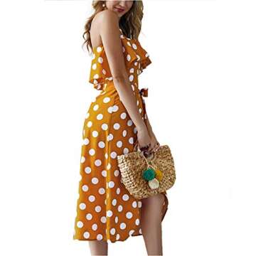 WEEPINLEE Women's Stylish Summer Polka Dot Dress