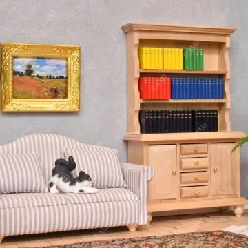 iLAND Dollhouse Frames with Classic Paintings Set for Kids