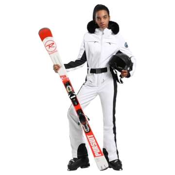 GSOU SNOW Women's Stylish Waterproof Ski Suit for Winter
