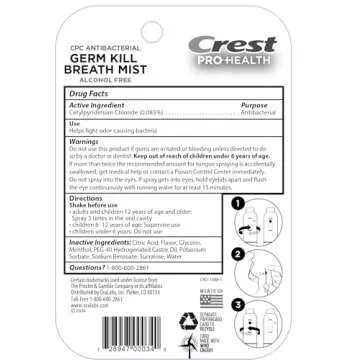 Crest Pro-Health Portable Alcohol-Free Breath Spray 3 Count