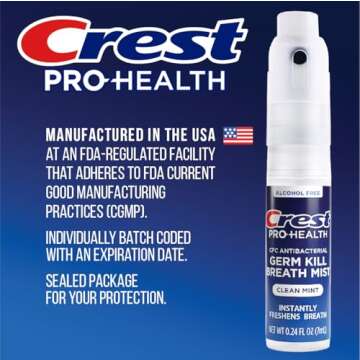 Crest Pro-Health Portable Alcohol-Free Breath Spray 3 Count