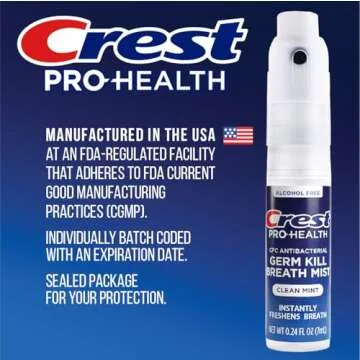 Crest Pro-Health Portable Alcohol-Free Breath Spray 3 Count