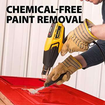 Wagner Spraytech 0503070 FURNO 700 Digital Heat Gun, 2 Nozzles & Temperature Setting Ranging 125áµ’F to 1300áµ’F, Electric Heat Gun for Paint Removal, Bending PVC, Crafts and More