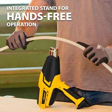 Wagner Spraytech 0503070 FURNO 700 Digital Heat Gun, 2 Nozzles & Temperature Setting Ranging 125áµ’F to 1300áµ’F, Electric Heat Gun for Paint Removal, Bending PVC, Crafts and More