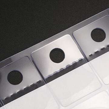 Adhesive Hanging Tabs - 300 Clear Plastic Tags for Display