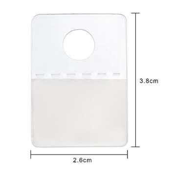 Adhesive Hanging Tabs - 300 Clear Plastic Tags for Display