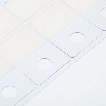 Adhesive Hanging Tabs - 300 Clear Plastic Tags for Display