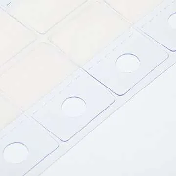 Adhesive Hanging Tabs - 300 Clear Plastic Tags for Display