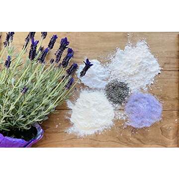 Lavender Cream Bath Milk Soak. All Local Ingredients In A Glass Bottle And Made In The USA. (One Lavender Cream 10 Ounce Bottle)