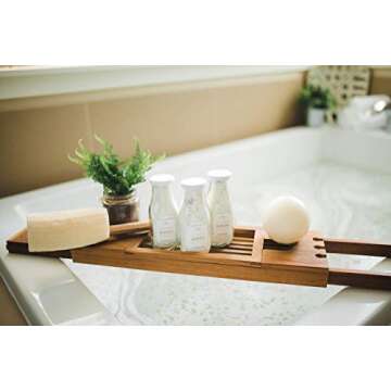 Lavender Cream Bath Milk Soak. All Local Ingredients In A Glass Bottle And Made In The USA. (One Lavender Cream 10 Ounce Bottle)