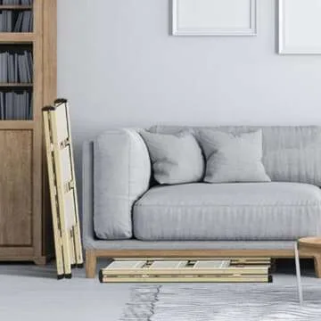 3 Step Lightweight Folding Ladder for Home, 330lbs Aluminum Step Ladder Anti-Slip for Kitchen, Step Stool Foldable Adults for Closet, 330lbs - Champagne Gold