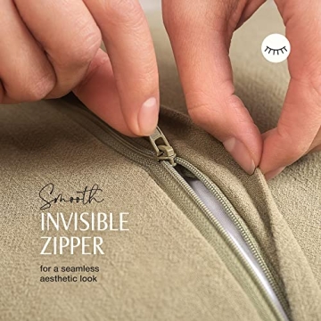 INSPIRED IVORY 20x20 Inch Decorative Linen Pillow Cover