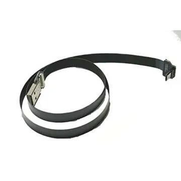 Flat Slim Micro USB Cable 90 degree for Tight Spaces - 80cm