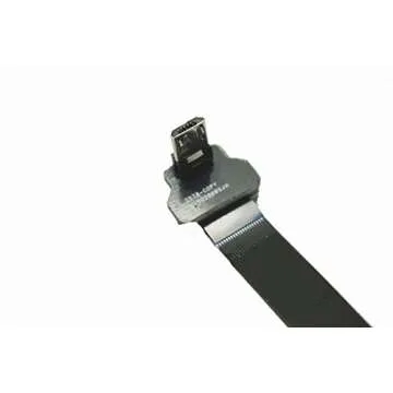 Flat Slim Micro USB Cable 90 degree for Tight Spaces - 80cm