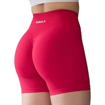 AUROLA Intensify Workout Shorts for Women Seamless Scrunch Short Gym Yoga Running Sport Active Exerc...