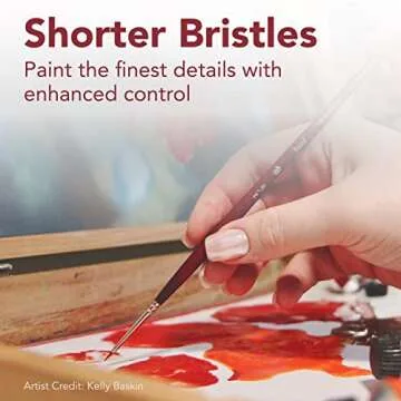 Princeton Velvetouch Jenna Rainey Blooms Brush, Long Handle, Size 12 - Professional Artist Brushes for Mixed Media, Acrylic, Oil