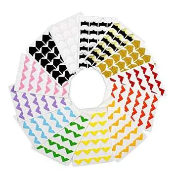 WXJ13 13 Sheets 13 Colors Photo Mounting Corners Photo Corners Self Adhesive for DIY Scrapbooking, P...