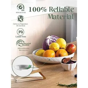 DOWAN Pasta Bowls, 54 oz Large Salad Serving Bowls, 10'' Plates Bowls Set of 4, White Ceramic Soup Bowls for Kitchen Meal Prep, Shallow Dishes Dinner Bowl Microwave Dishwasher Safe