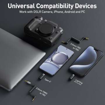 Saramonic BLINK500B2+ Wireless Lavalier Microphone for iPhone Android Type-C Smartphone Camera, 492ft Range, 20h Battery Life, Clip on Wireless Lapel Mic for Live Streaming Video Conference Recording