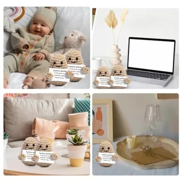 Mini Funny Potato Crochet Doll with Changeable Cards