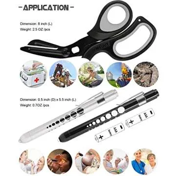 MEUUT Premium Medical Kit with Pen Lights & Scissors