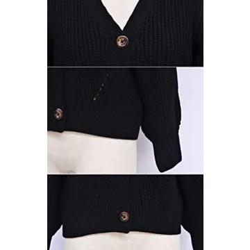 Angashion Women's Cozy Cable Knit Cardigan Sweater