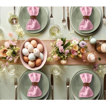 Ruvanti Cloth Napkins Set 12 Durable 18x18 for Dining