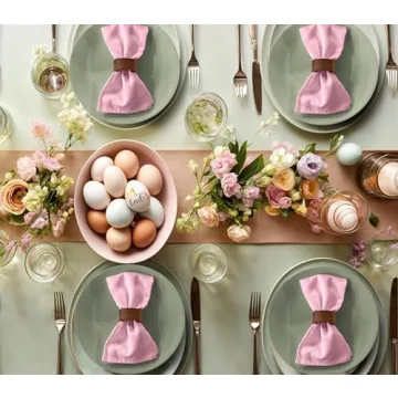 Ruvanti Cloth Napkins Set 12 Durable 18x18 for Dining