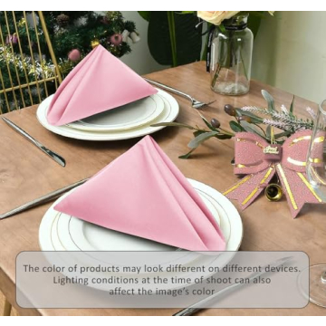 Ruvanti Cloth Napkins Set 12 Durable 18x18 for Dining