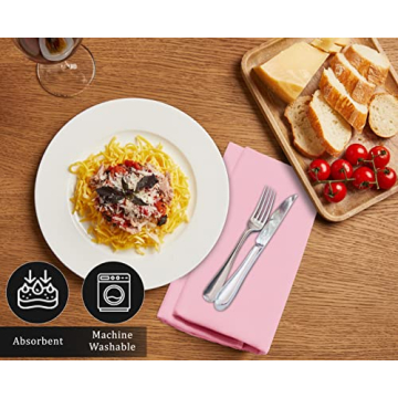 Ruvanti Cloth Napkins Set 12 Durable 18x18 for Dining