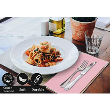 Ruvanti Cloth Napkins Set 12 Durable 18x18 for Dining