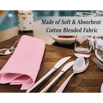 Ruvanti Cloth Napkins Set 12 Durable 18x18 for Dining