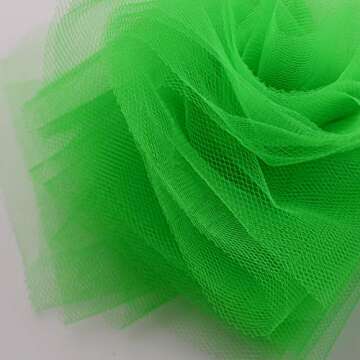Tulle Fabric Roll, 6” by 200 Yards (600FT) Tulle Organza Fabric Spool for DIY Tutu Skirt Baby Shower Decor Wedding Backdrop Crafts Birthday Party Supplies (Green)
