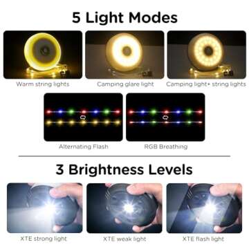 OGERY Camping String Lights for Outdoor Fun and Ambiance