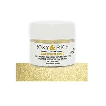 Roxy & Rich Hybrid Luster Dust Powder Food Color Dark Gold, 2.5 Grams