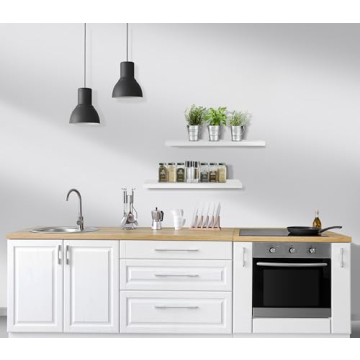 Sorbus White Floating Shelves - Stylish Wall Storage Solution