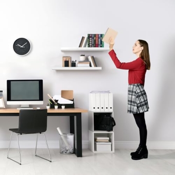 Sorbus White Floating Shelves - Stylish Wall Storage Solution