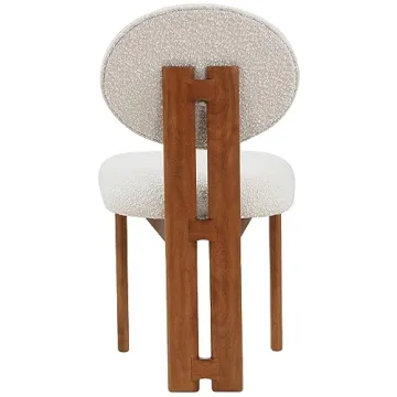 Mid-Century Modern Boucle Dining Chairs Set of 2
