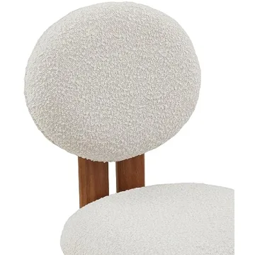 Mid-Century Modern Boucle Dining Chairs Set of 2